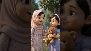 Hana Returns the Lost Teddy | A Story of Honesty & Kindness 🧸#shorts # islamic cartoon