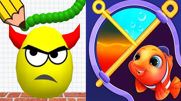 Draw to Smash Puzzle Game VS Save The Fish Teaser Logic Puzzle || Gameplay Max Level Weekend