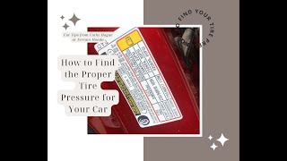 How to Find the Proper Tire Pressure for Your Car by Cathy at Terrace Honda 64 views 1 year ago 3 minutes, 16 seconds
