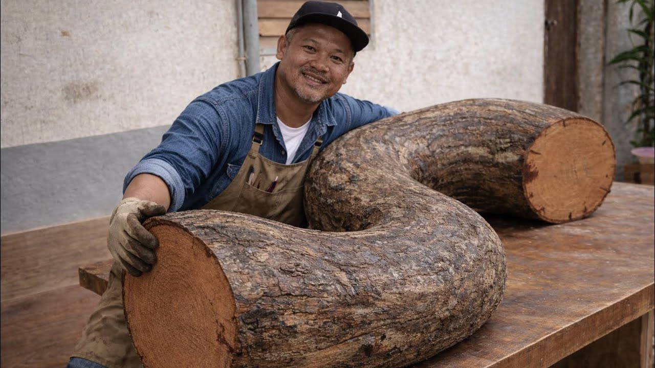 Everyone Thought This Bent Piece of Wood Was Useless - But You Won't Believe What He Made From It!!!