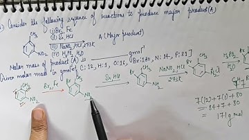 Consider the following sequence of reaction to produce major product (A)Molar mass of product A is 