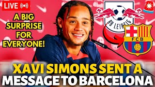 🚨BOMB! XAVI SIMONS JUST SENT A MESSAGE TO BARCELONA! IT SURPRISED EVERYONE! BARCELONA NEWS TODAY!