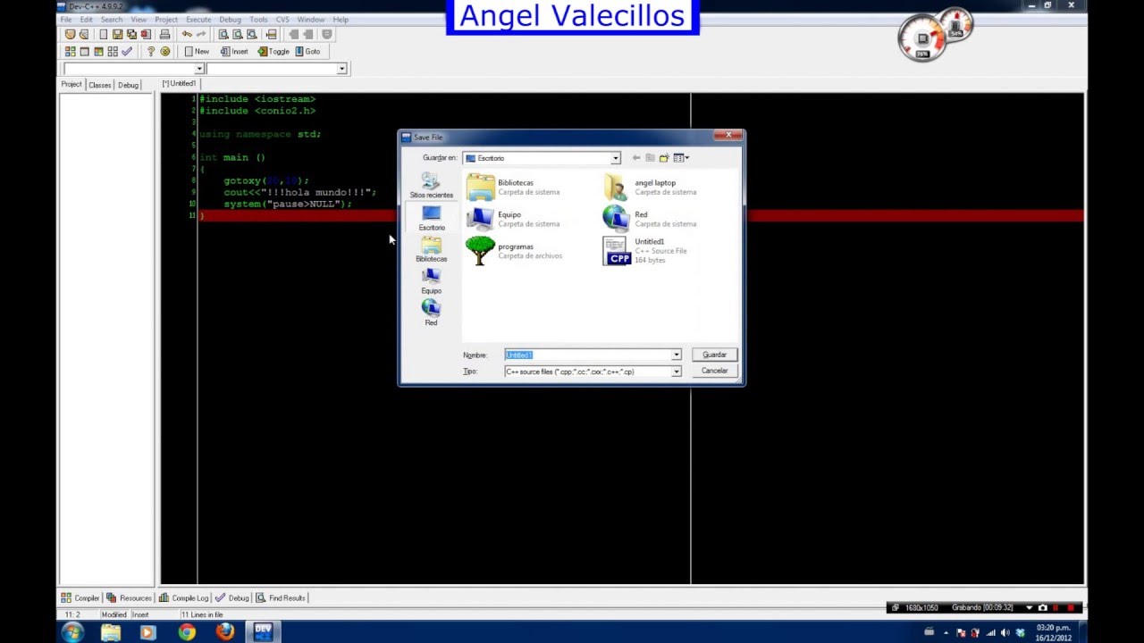 tutorial como instalar dev c++ - YouTube