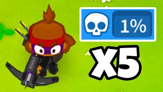Beating FIVE 1% Challenges in ONE video! (BTD6)