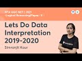 Lets do data interpretation 20192020 nta ugc net jrf 2021  simranjit kaur