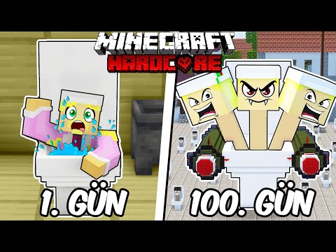 Hardcore Minecraft'ta SKİBİDİ TUVALET Olarak 100 Gün Geçirmemin Hikayesi...