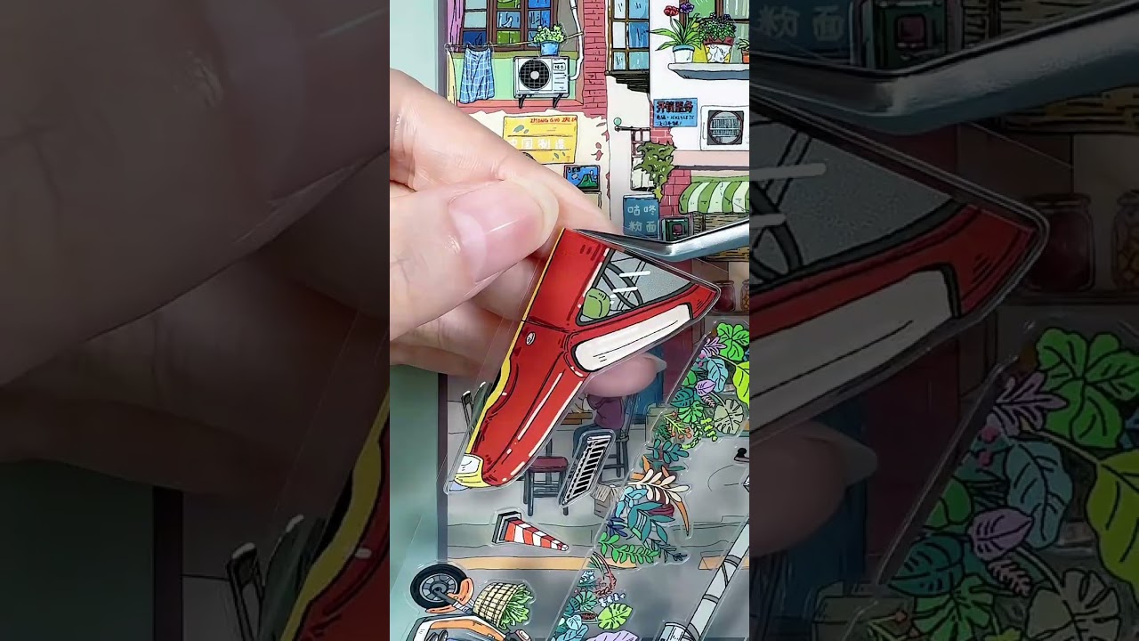 Take a stroll on the retro streets! 3D stacking of miniature scenes Add fun to your life!