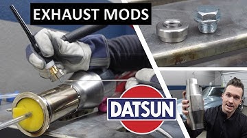 Modifying the Custom Datsun 280z exhaust AGAIN | Adding a Catalytic Converter and O2 Sensor Bung
