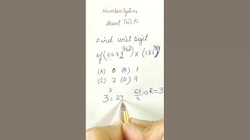 #Unit Digit Concept#Number System#short trick#Government exams#rrb,Bank,SSCCGL etc#short#shorts