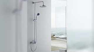 Adela Wall Mount Round Shower Set In Chrome Finish - Bathselect