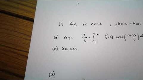 Fourier coefficients of an even function.