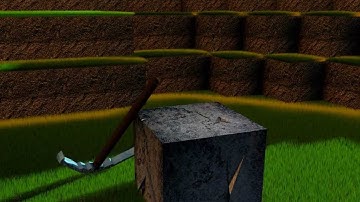 Minecraft Animation : This is minecraft : Pickaxe Breaking block