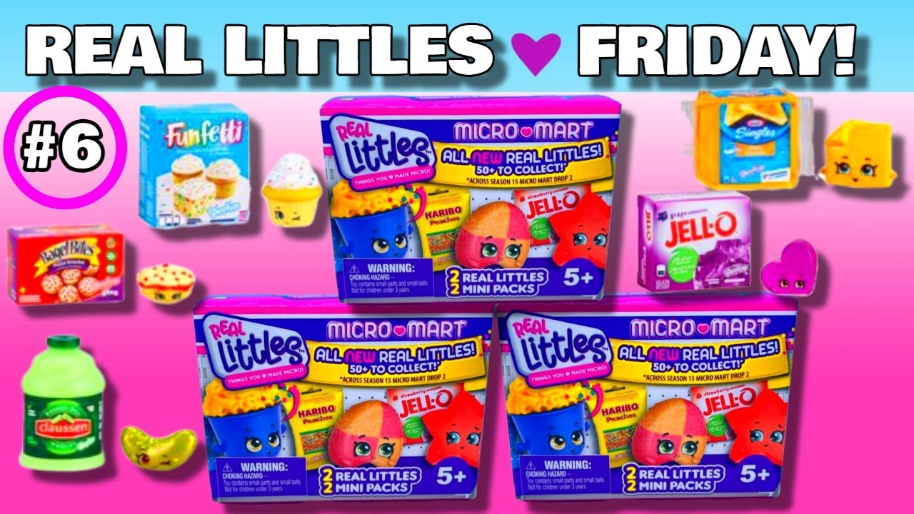 *REAL LITTLES FRIDAYS 6!* UNBOXING Shopkins Real Littles Micro Mart Blind Bag Toy Opening