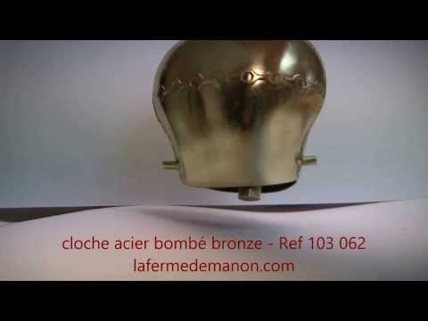 Son de la cloche acier bombée bronze - Ref 103 062 -  lafermedemanon.com