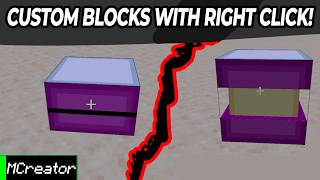 How to Make Normal/Shift Right - Clickable Blocks | MCreator