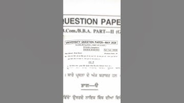 Gndu b.a/b.sc./b.com/b.b.a sem 4 punjabi compulsory questions paper 2024