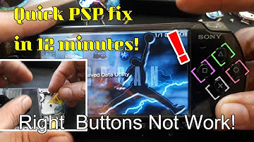 PSP Right Buttons Not Working No Replacement Parts Needed. FIX