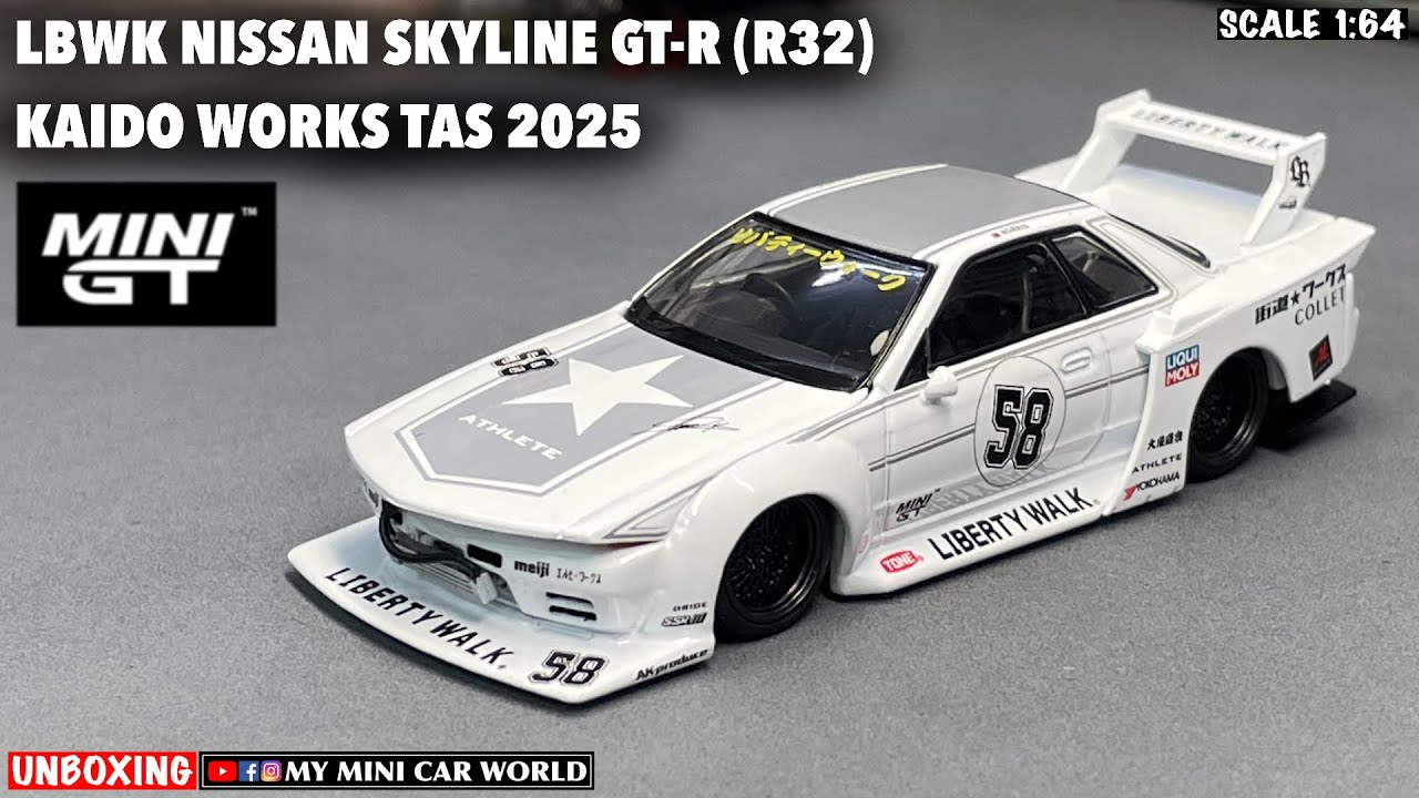 MY MINI CAR WORLD』UNBOXING MINI GT 1/64 LBWK NISSAN GT-R (R32