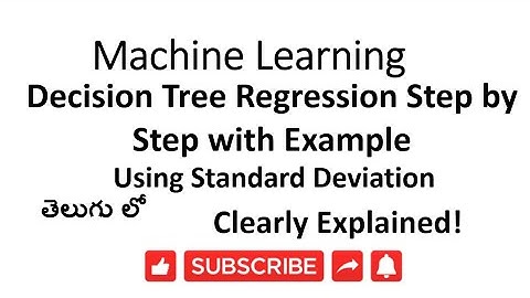 [AI-TE-6]decision tree regression from scratch in telugu(sklearn )