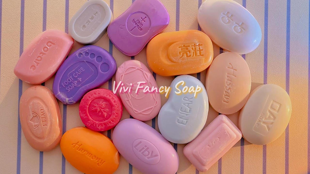 ASMR Soap Cutting/Dry Soap Cutting ASMR/Satisfying Sound ASMR/No Talking/Colorful Soaps