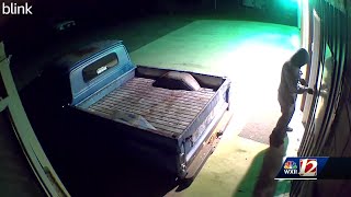 Suspect caught on camera breaking into several Mount Airy businesses
