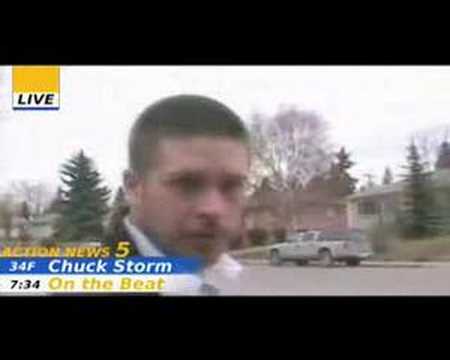 News Reporter Chuck Storm Accident Blooper