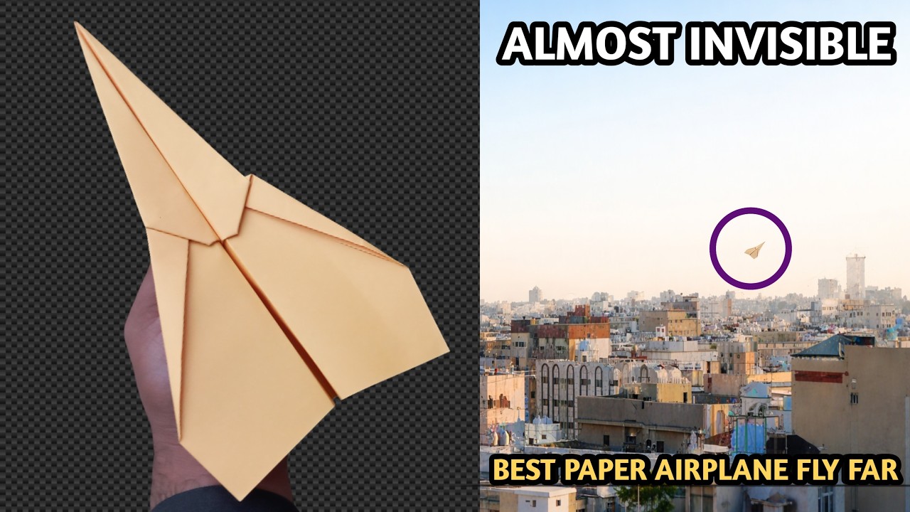 Model Paper Invisible How to Make the BEST Paper Airplane ️ (Almost Invisible Design!) - YouTube