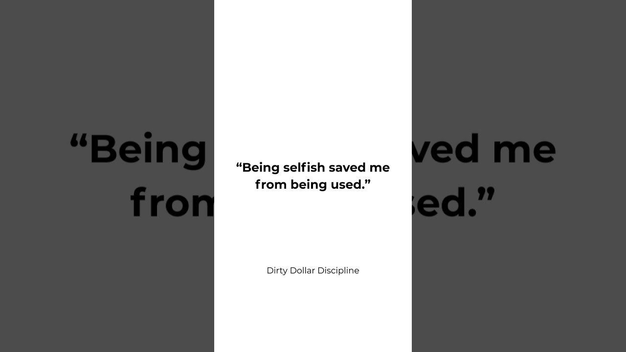 Be Selfish or Be Used. There’s No Middle. 🔥 