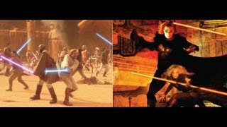 Darth Bane & Darth Zannah versus Mace Windu & Obiwan Kenobi