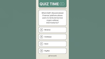 Which DeFi  platform allows users to lend and borrow crypto without intermediaries? #DeFi #Aave