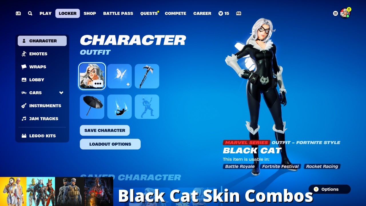 Black Cat Skin Combos (Fortnite Battle Royale) - YouTube