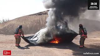 Tesla Fire: Lithco Car Fire Blanket Extinguishes Fire