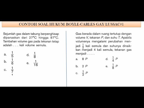 Contoh Soal Hukum Boyle Charles Gay Lussac 1 Youtube
