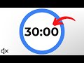 The Most Calming 30 minute Countdown Timer | White background, No sound