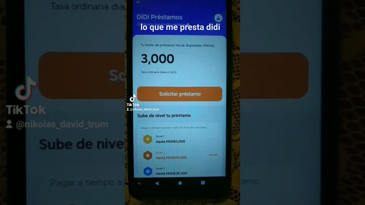 primer préstamo didi estando mal en buro