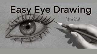 Easy Eye Drawing Tutorial with Pencil / How to Draw an Eye with Pencil