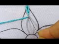 Hand Embroidery New Heavy Needle Work Flower Making On Fabrics Step By Step Easy Tutorial