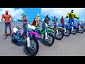 Motorbike and Spider-Man! SPIDERMAN &amp; Motorcycles Obstacles with Superheroes!!!