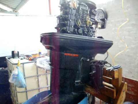 120 hp Force outboard 1992 model, running - YouTube force outboard motor parts diagram 
