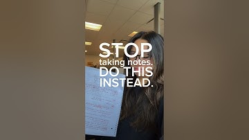 stop taking notes. do this instead.