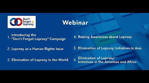 Sasakawa Leprosy Initiative: “Don’t forget Leprosy” Webinar