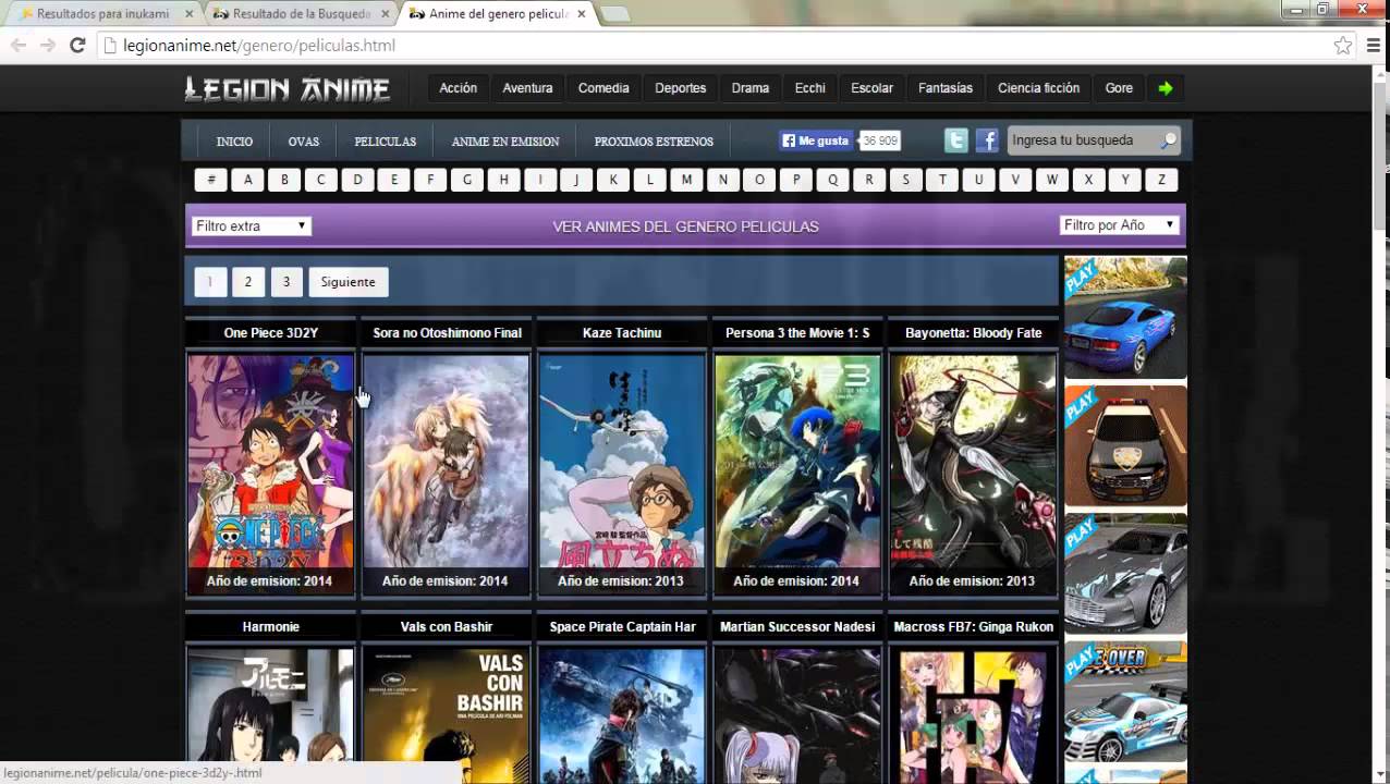 Página de Anime más completa YouTube