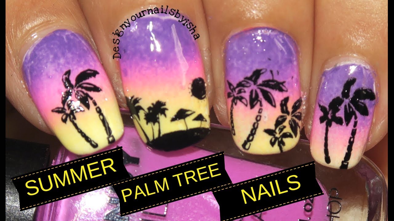 6. Palm Tree Nail Art for a Summer Vacation Look - wide 2