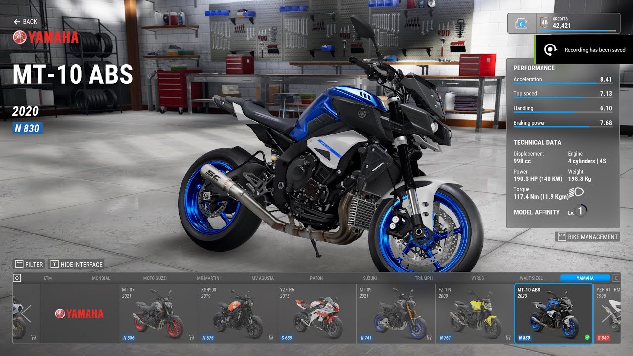 Ride 4 - 2020 Yamaha MT-10 ABS online race - YouTube
