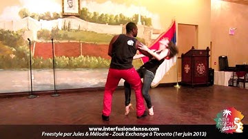 Brazilian Zouk Freestyle by Jules & Mélodie - Zouk Exchange - Toronto - 2013/06/13