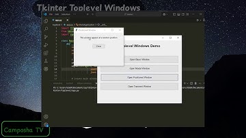 Tkinter 13: Toplevel Windows