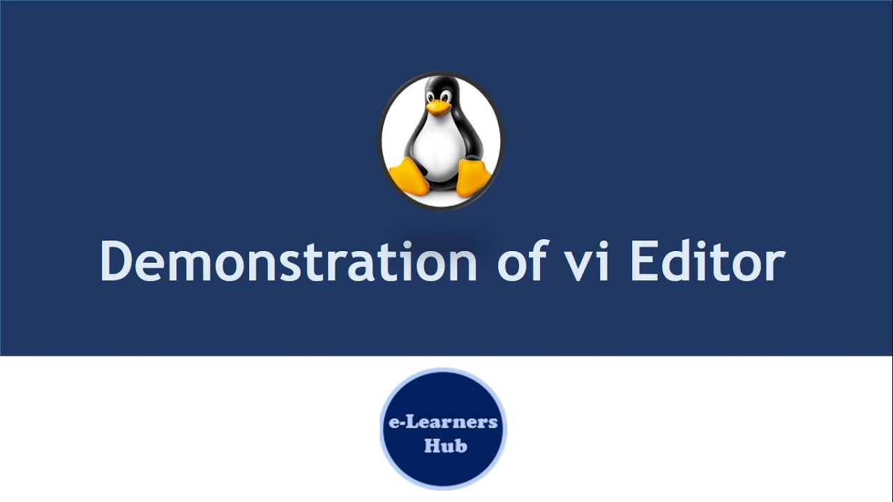 Demonstration of vi Editor - YouTube