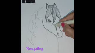 #رسم_حيوانات رسم حصان بطريقة سهلة #رسم_بالرصاص #رسم_سهل كيفية رسم حصان بطريقة بسيطة