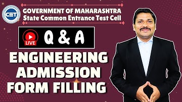 LIVE Q&A ! ENGINEERING ADMISSION CAP PROCESS - FORM FILLING REGISTRATION | AY 2024-25 | DINESH SIR
