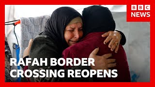 Download Lagu Few Palestinians arrive in Egypt after Israel reopens Rafah crossing | BBC News MP3